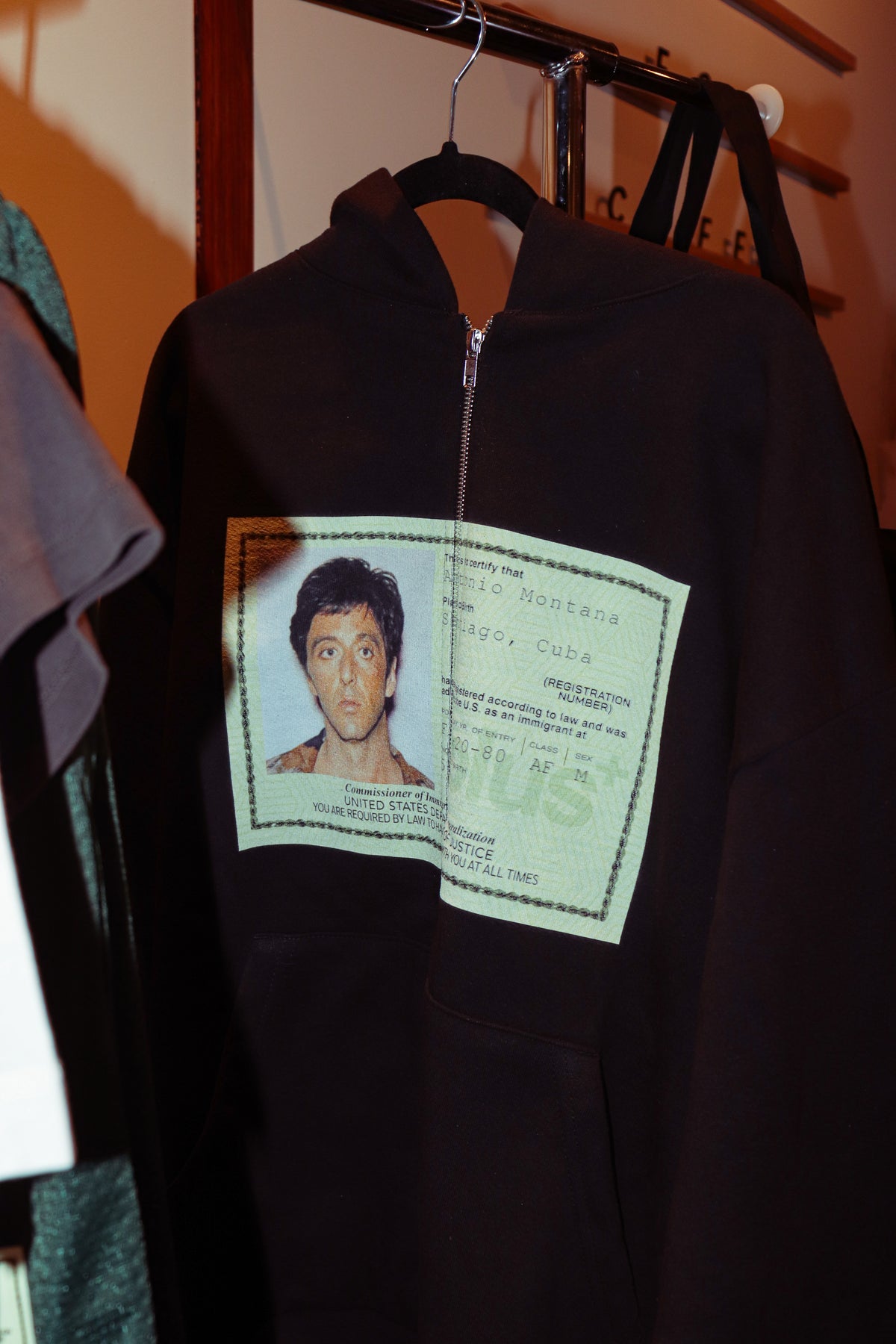 Green Card Zip Hoodie