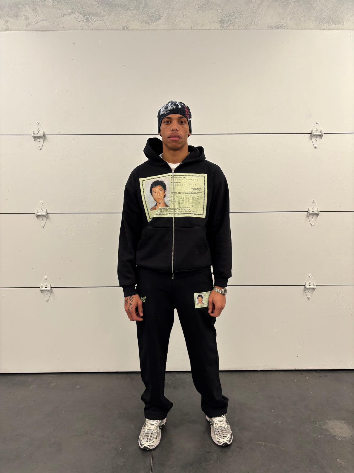 Green Card Zip Hoodie