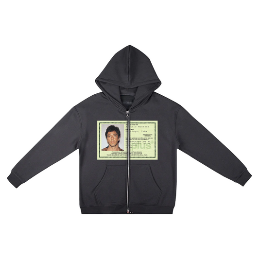 Green Card Zip Hoodie