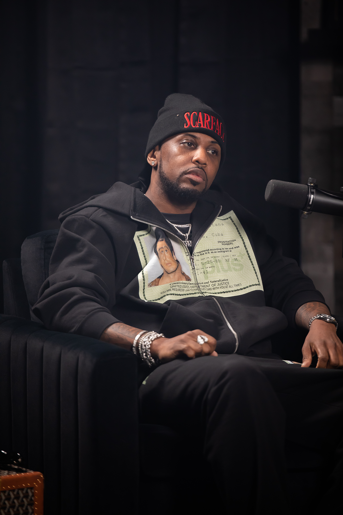 Green Card Zip Hoodie